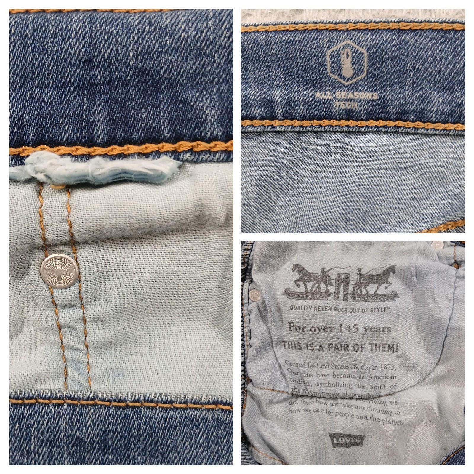 Levi’s 541 Athletic Fit Blue Jeans W38 L32 All Seasons Tech Comfort Preowned
