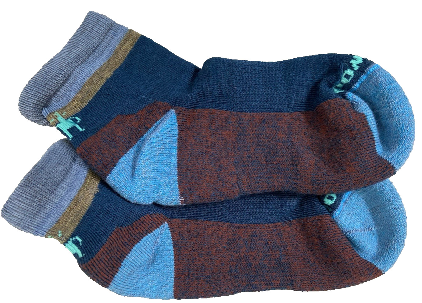 Lot of 2 pairs SmartWool Everyday Wool Top Stripe Ankle Socks Light Cushion M