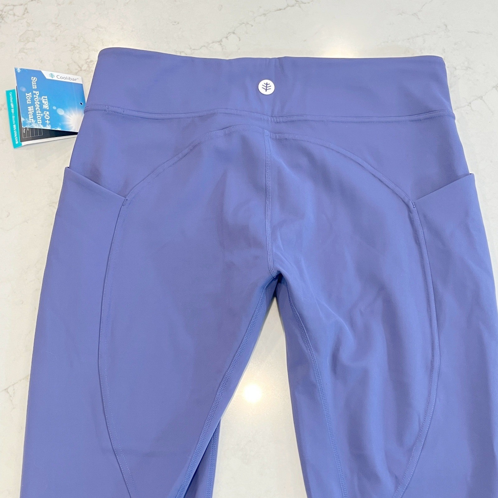 Coolibar Ananda Legging Womens XL Purple Nylon Elastane UPF 50+ Pockets 10846