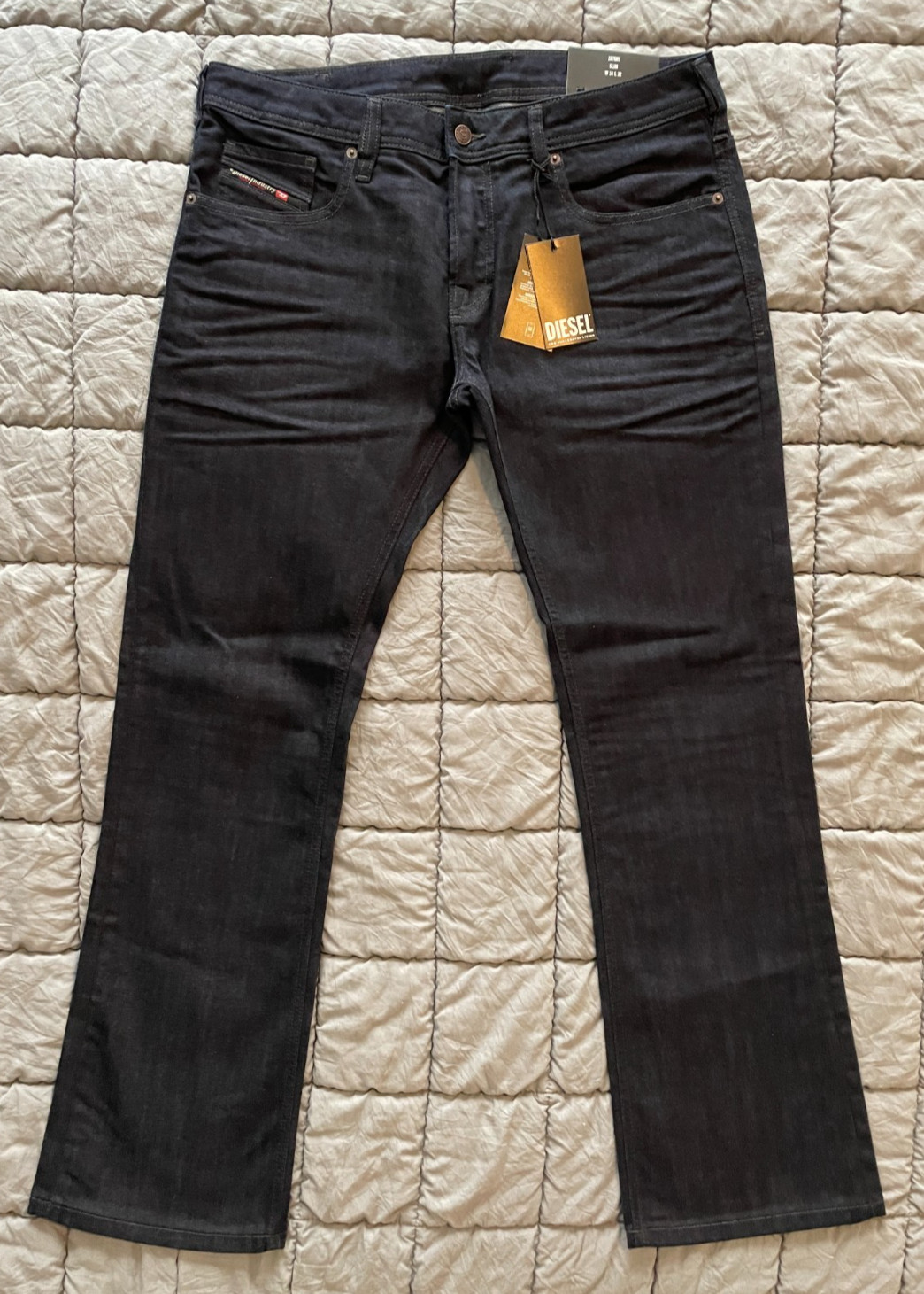 Diesel zatiny RB060 bootcut slim dark indigo stretch denim jeans 34 x 32 men NEW