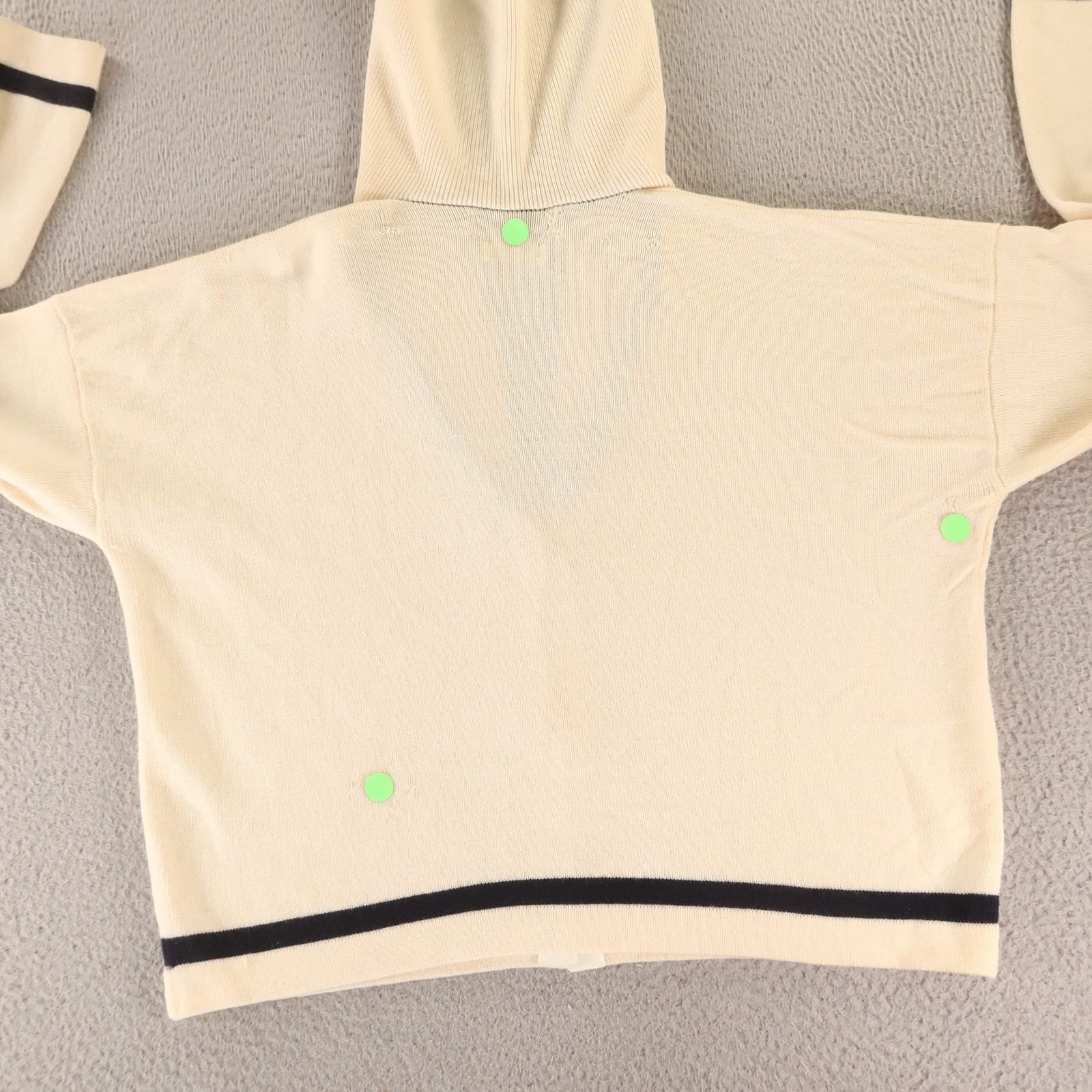 VTG Crombie Sweater Womens XL Beige Striped 100% Wool Cricket Sweater Varsity
