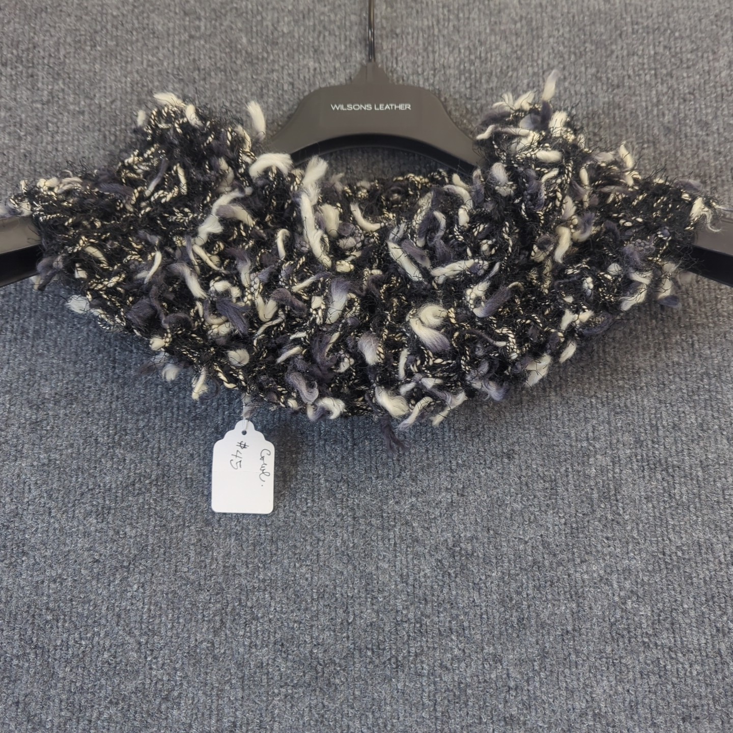 NEW Artisan Hand Knitted Cowl Scarf Fuzzy Crochet Boho Fabric Art Eyelash Knit
