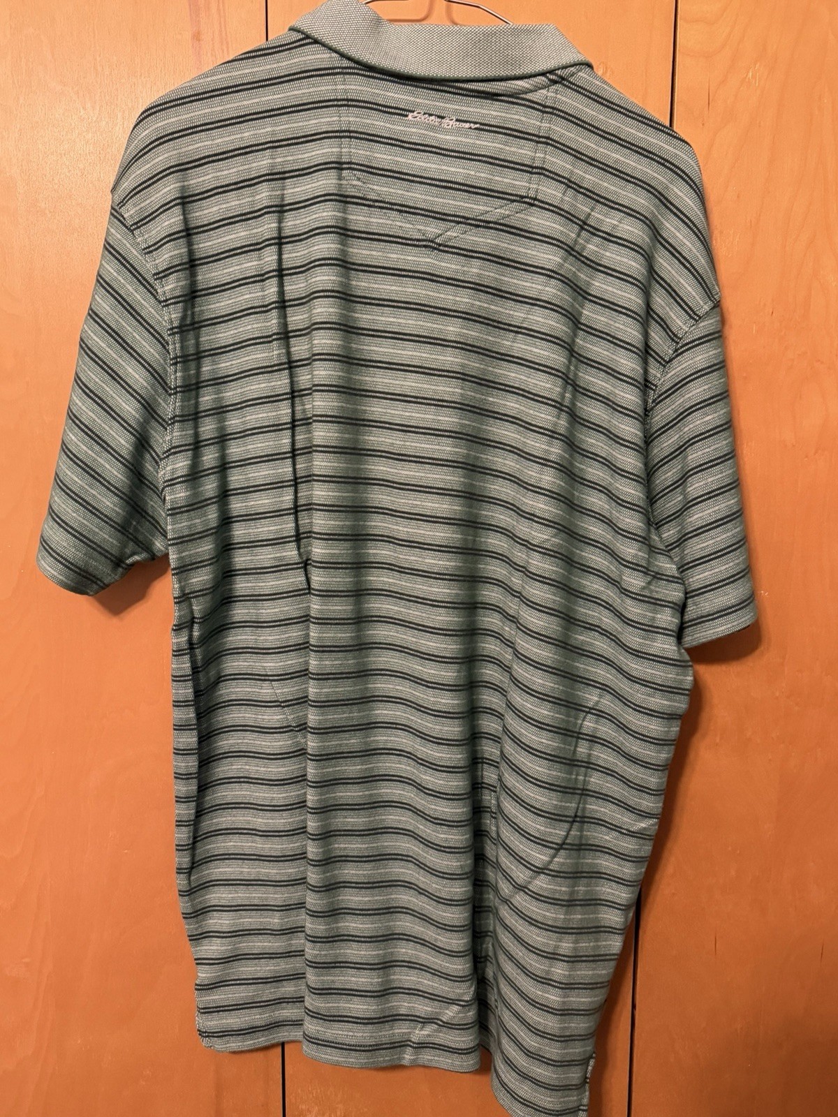 EDDIE BAUER TRAVEX ACTIVE ATHLETIC PERFORMANCE HEATHER GREEN BLACK POLO SHIRT XL