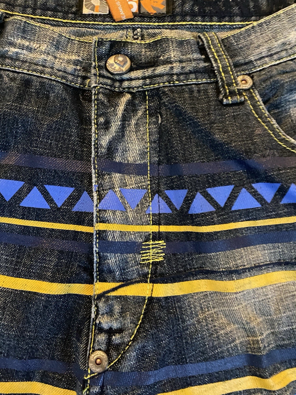 Vintage Y2K AKademics wide Legged Baggy Jeans Size 36 Grudge 90s Hip Hop Style