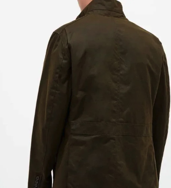 BARBOUR LUTZ Waxed Jacket Olive Rugged Sophistication MSRP$520 British Luxury