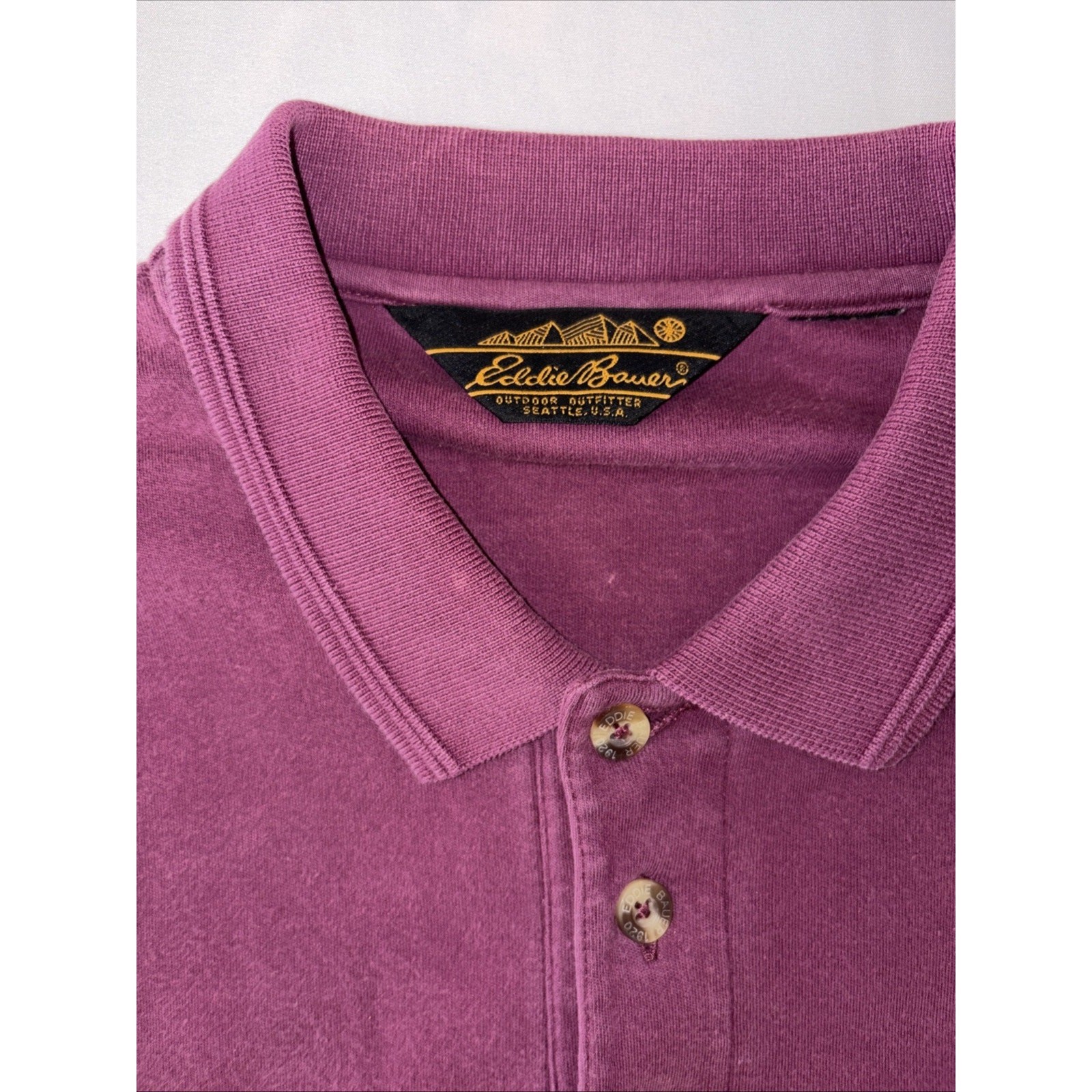 Men’s Eddie Bower Long Sleeve Shirt Vintage Purple