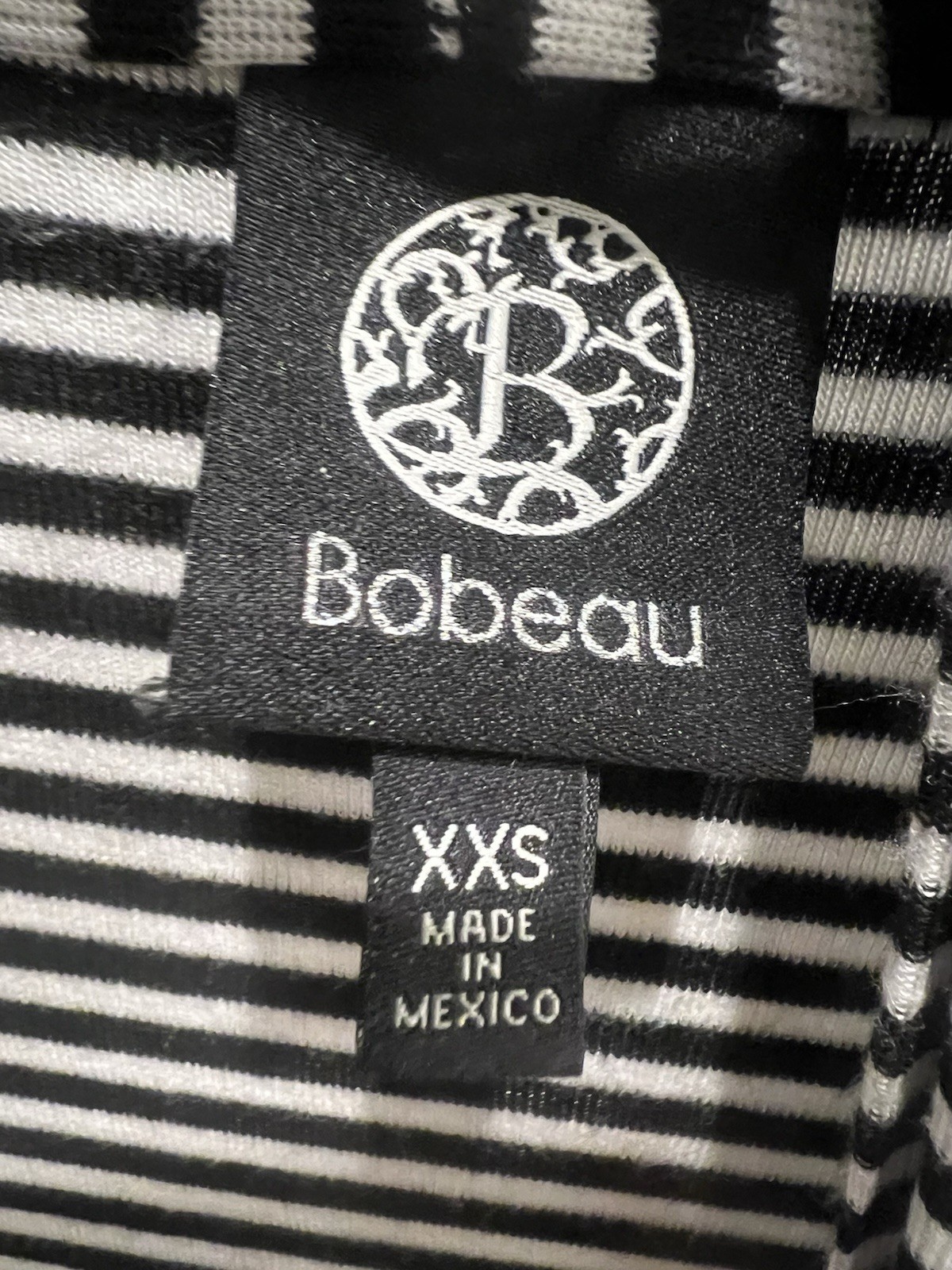 Bobeau High/Low Jersey Cardigan XXS Black White Stripe EUC Rarely Worn