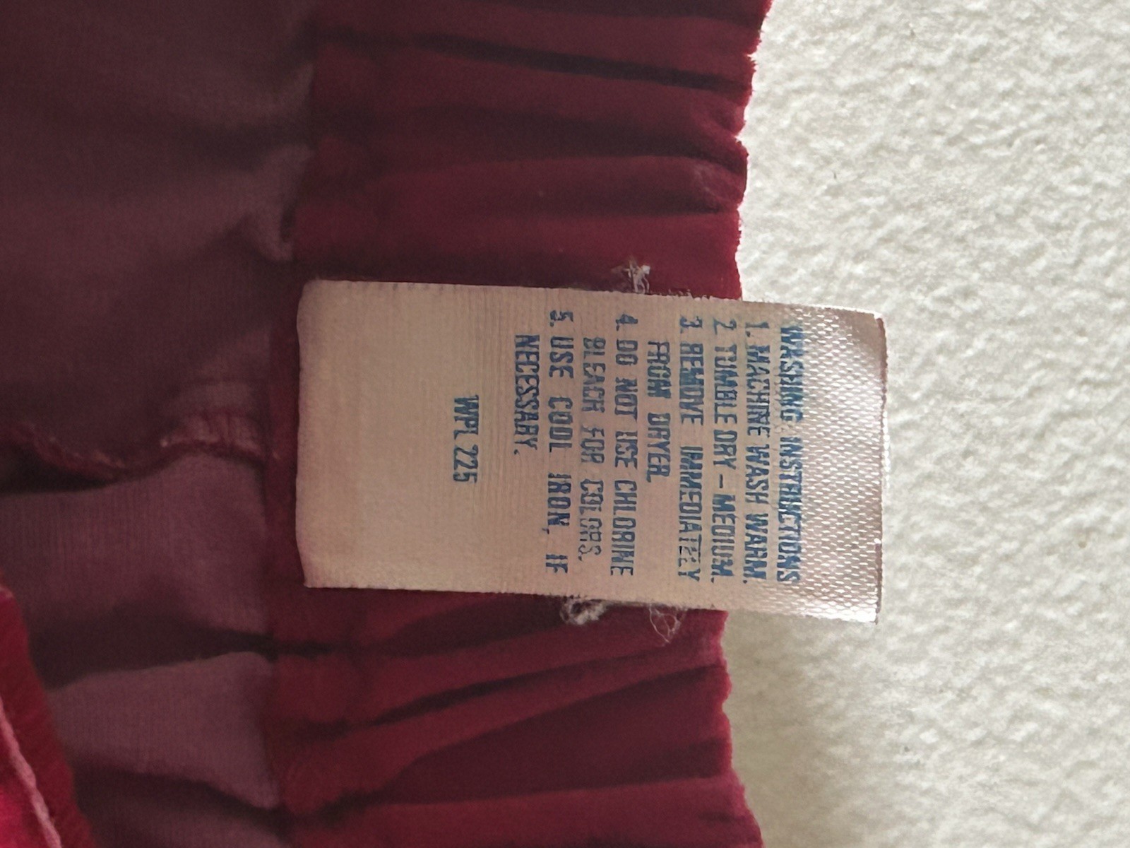 Vintage 1960s Mod Skirt Girls Size 6 Velvet Nylon A-Line Lace School In Ruby Red