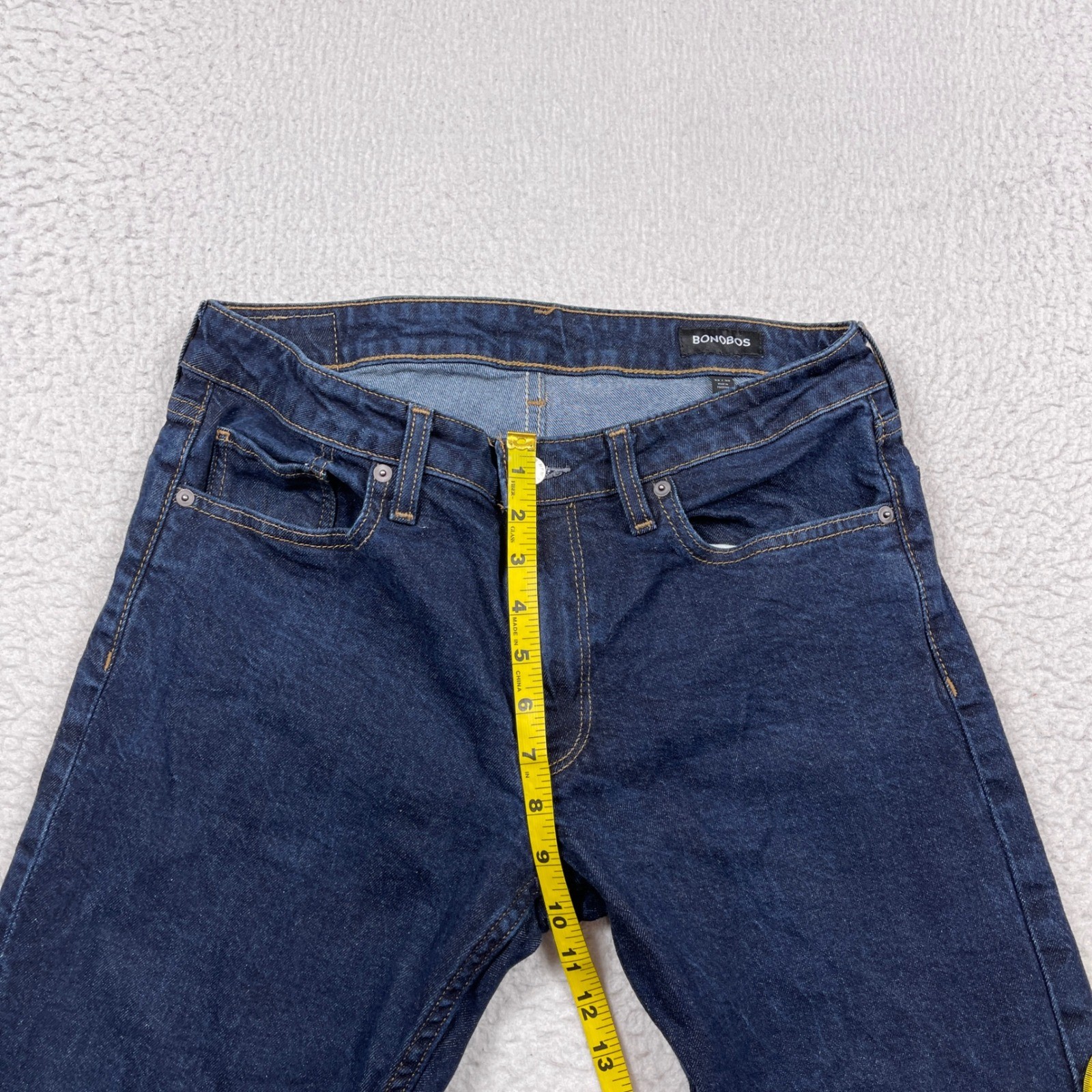 Bonobos Jeans Mens 33×30 (Fit 33×28) Dark Blue Stretch Straight Leg Denim Casual