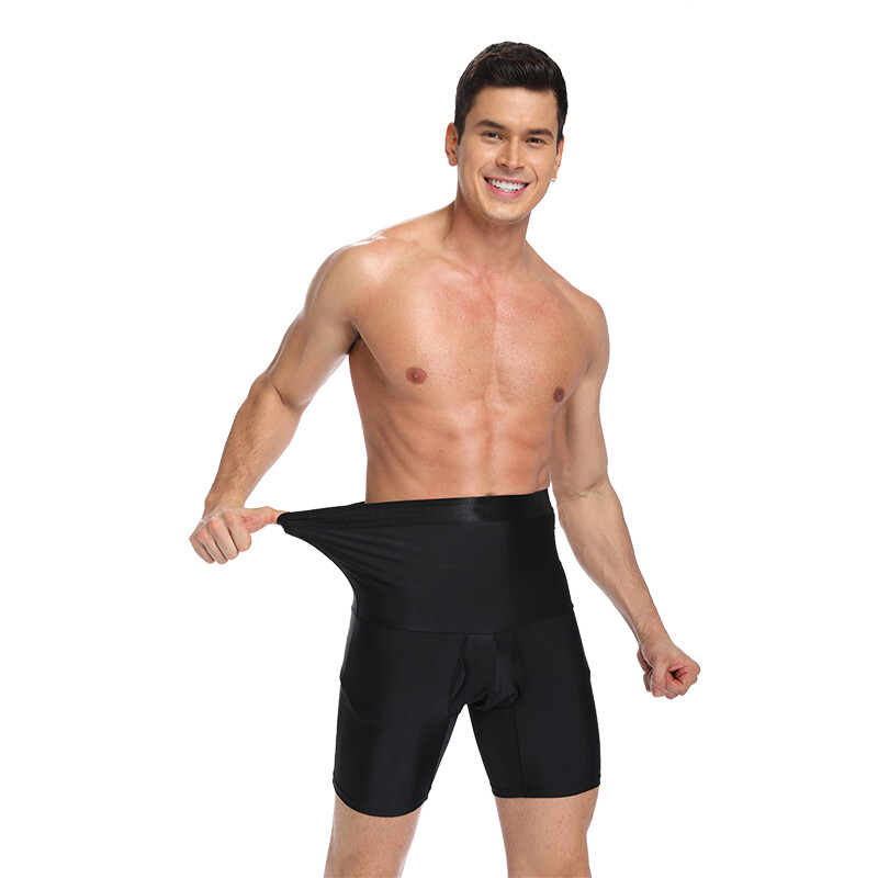 Men’S Body Shaper Tummy Control Slimming Shapewear Shorts High Waist Bdomen Trim