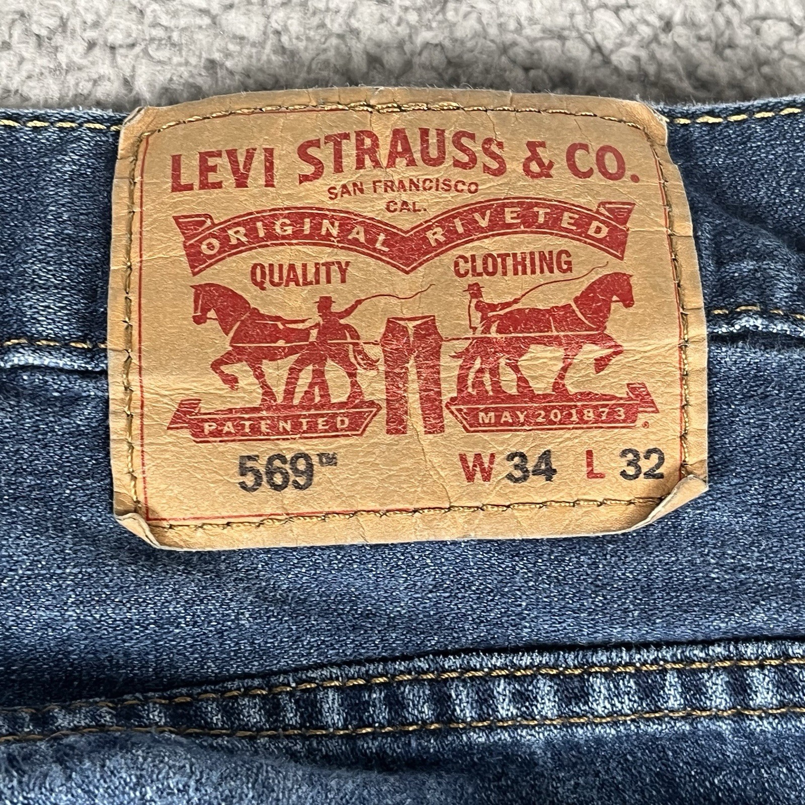 Levis Jeans Mens 36×30* Blue 569 Loose Straight Baggy Grunge Skater Y2K Denim