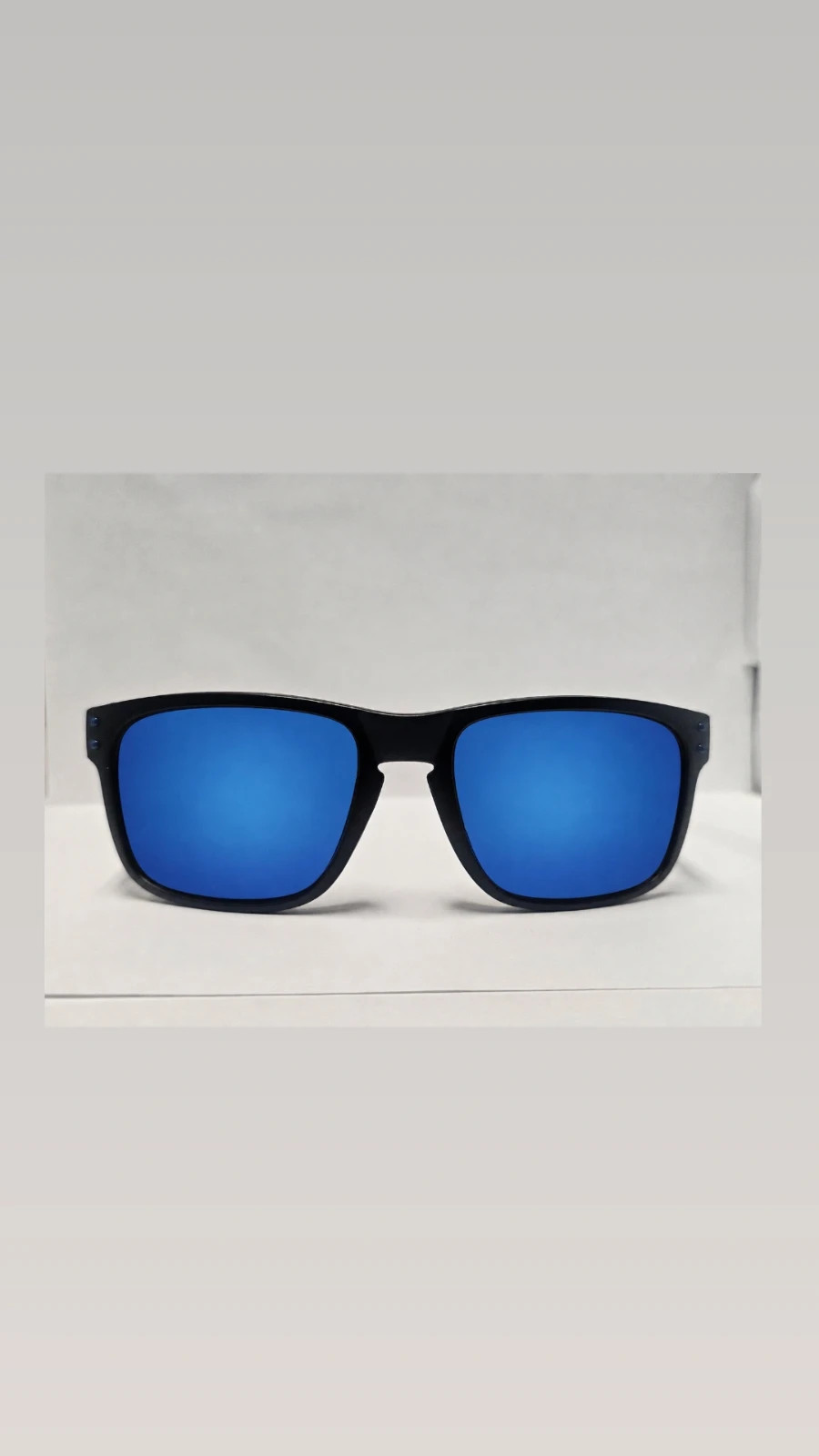 Holbrook Style Black Frames with Dark Blue UV400 Lens Sunglasses Oakley Style