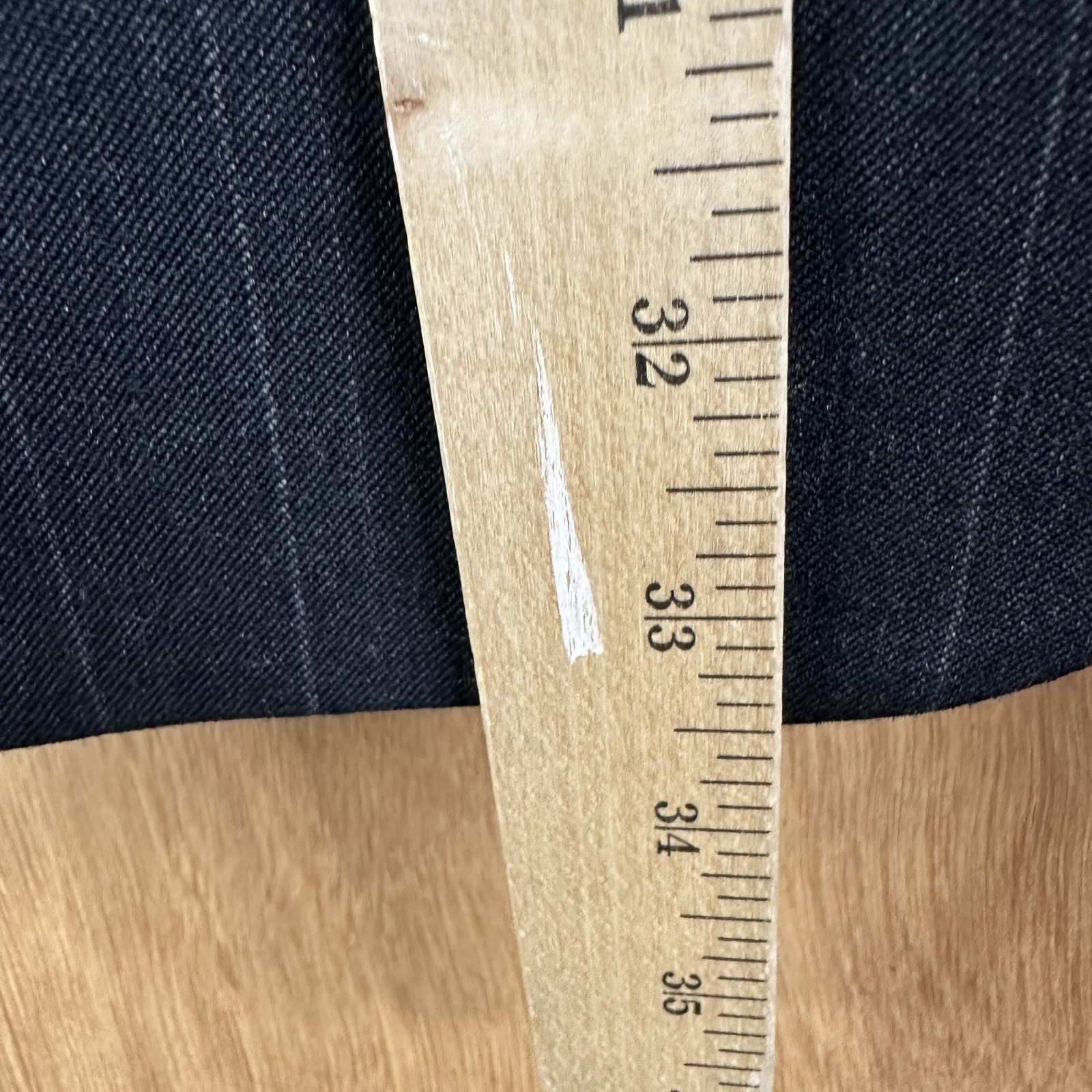 Botany 500 Suit Mens 46R Gray Pinstripe 2 Button Wool Pants 36×28 Canvased