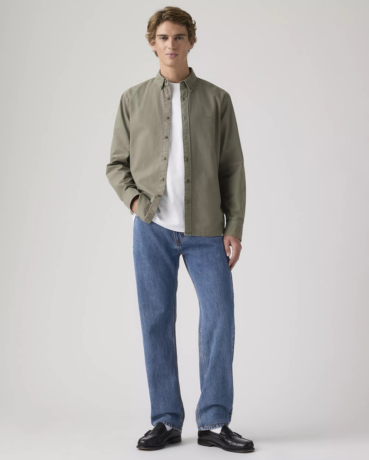 Levi’s 505 Regular Fit Jeans Men’s 30×30 Light Wash Blue Eco Ease NWT 005054891