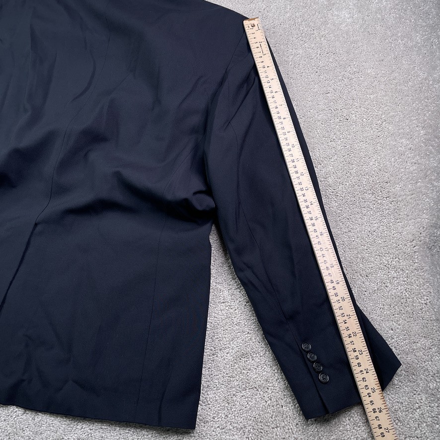 LL Bean Blazer Mens 44 Regular Blue Worsted Wool Single Vented Sport Coat Jacket