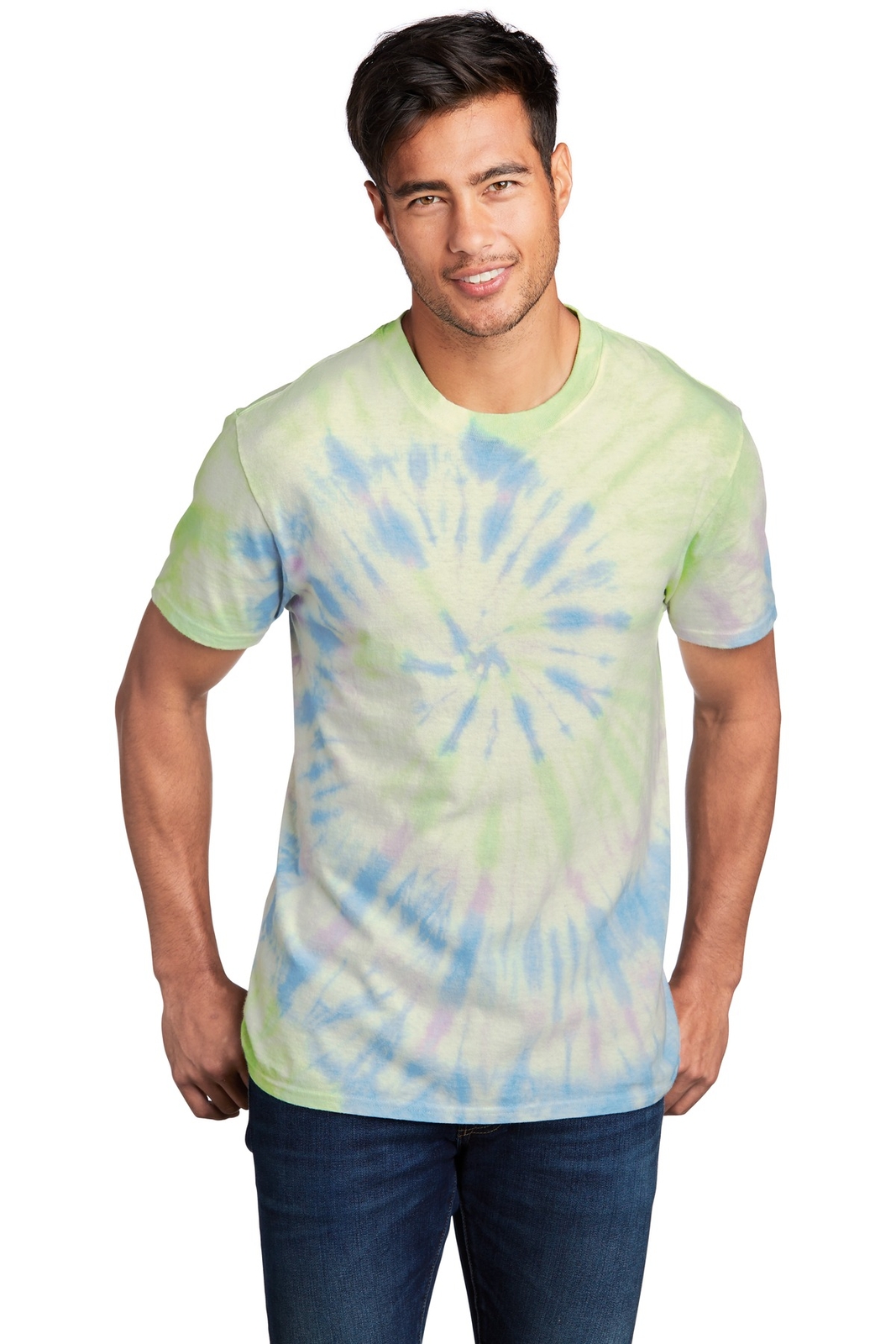 Port & Company PC147 Mens Short Sleeve Tie-Dye Multi Color Stylish T-Shirt