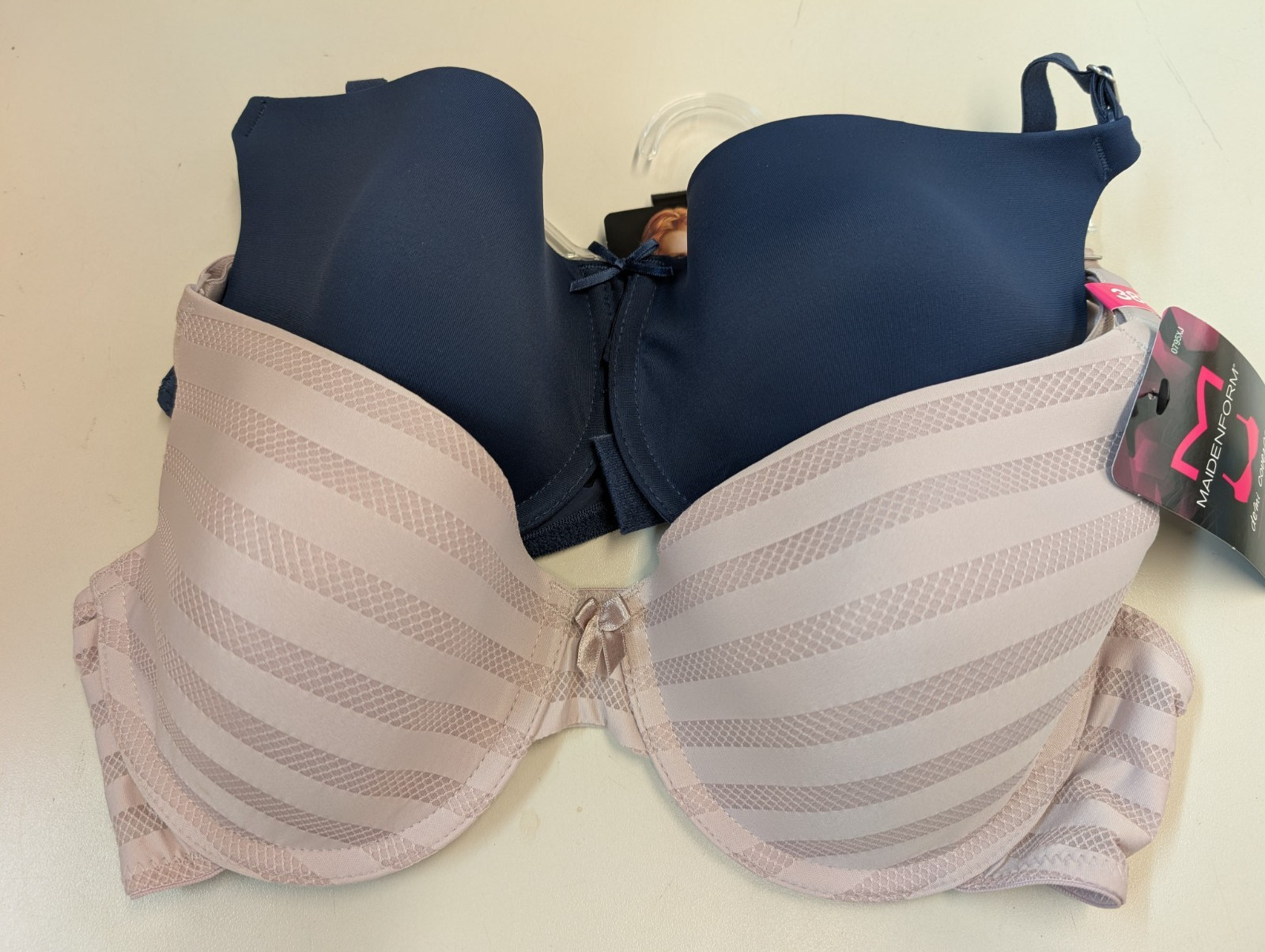 Maidenform 06562J One Fabulous Fit T-Shirt Underwire 2-Pack Demi Bras 38B