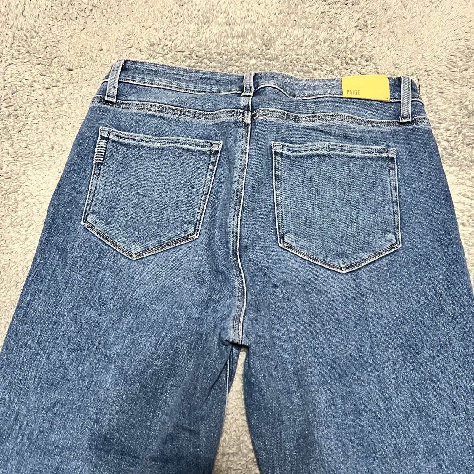 Paige Jeans Womens 31 (32×27.5) Cindy Raw Hem Straight Leg High Rise