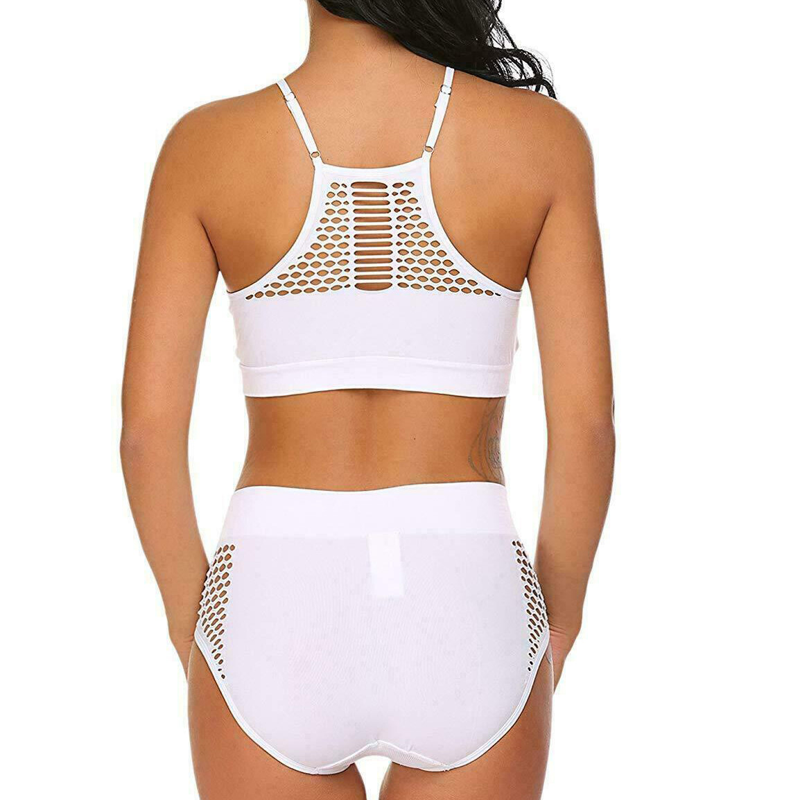 Hollow Out Bralette Shorts Set Womens Teddy Underwear Sexy Lingerie Babydoll US