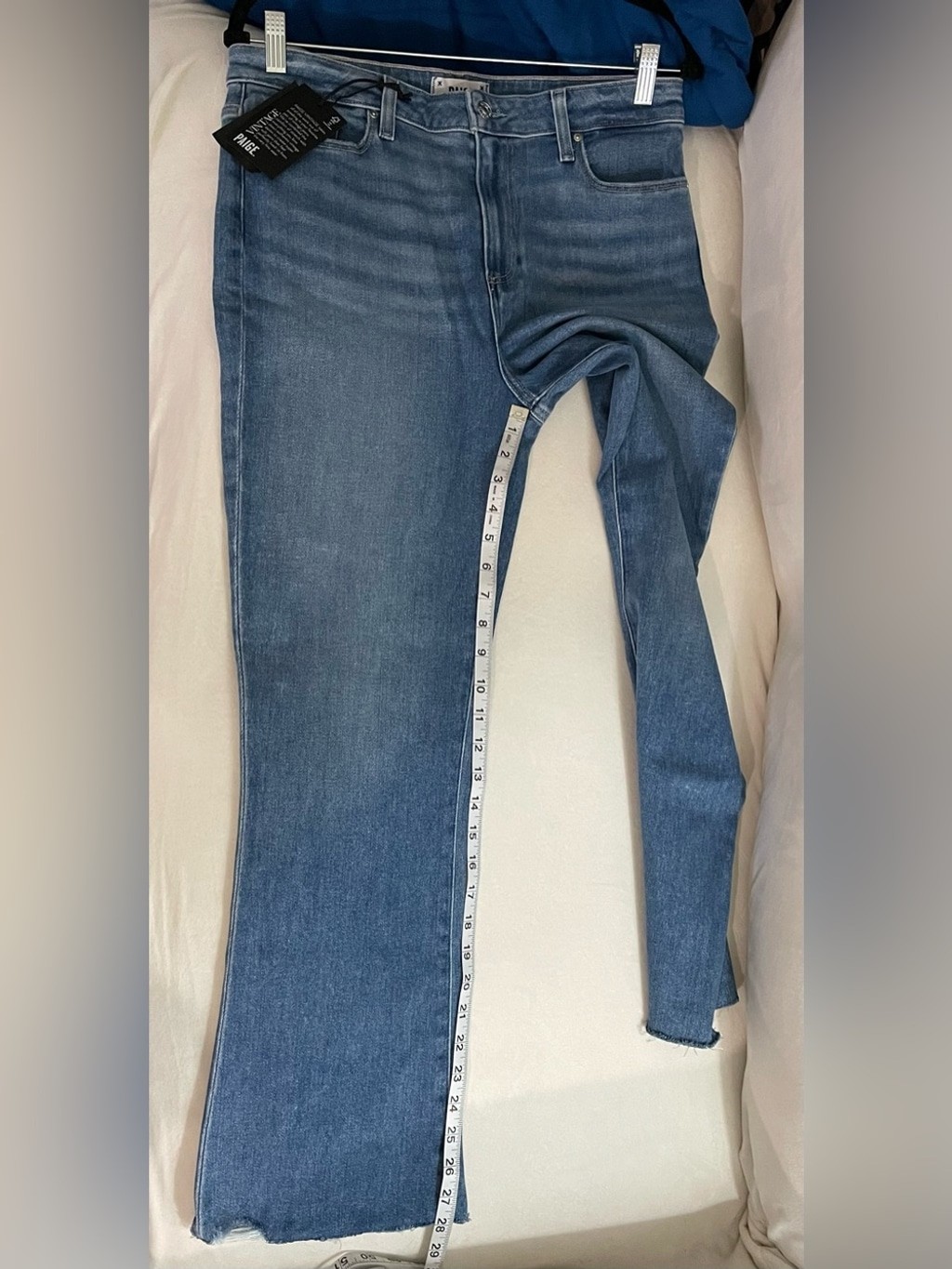 PAIGE NWT Claudine High Rise Ankle Flare Blue Jeans Size 31