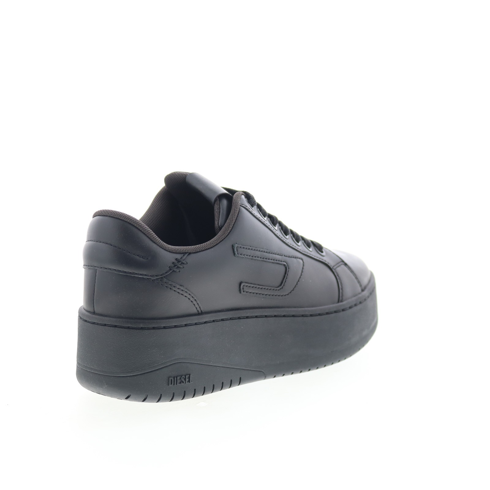 Diesel S-Athene Bold X Mens Black Leather Lifestyle Sneakers Shoes