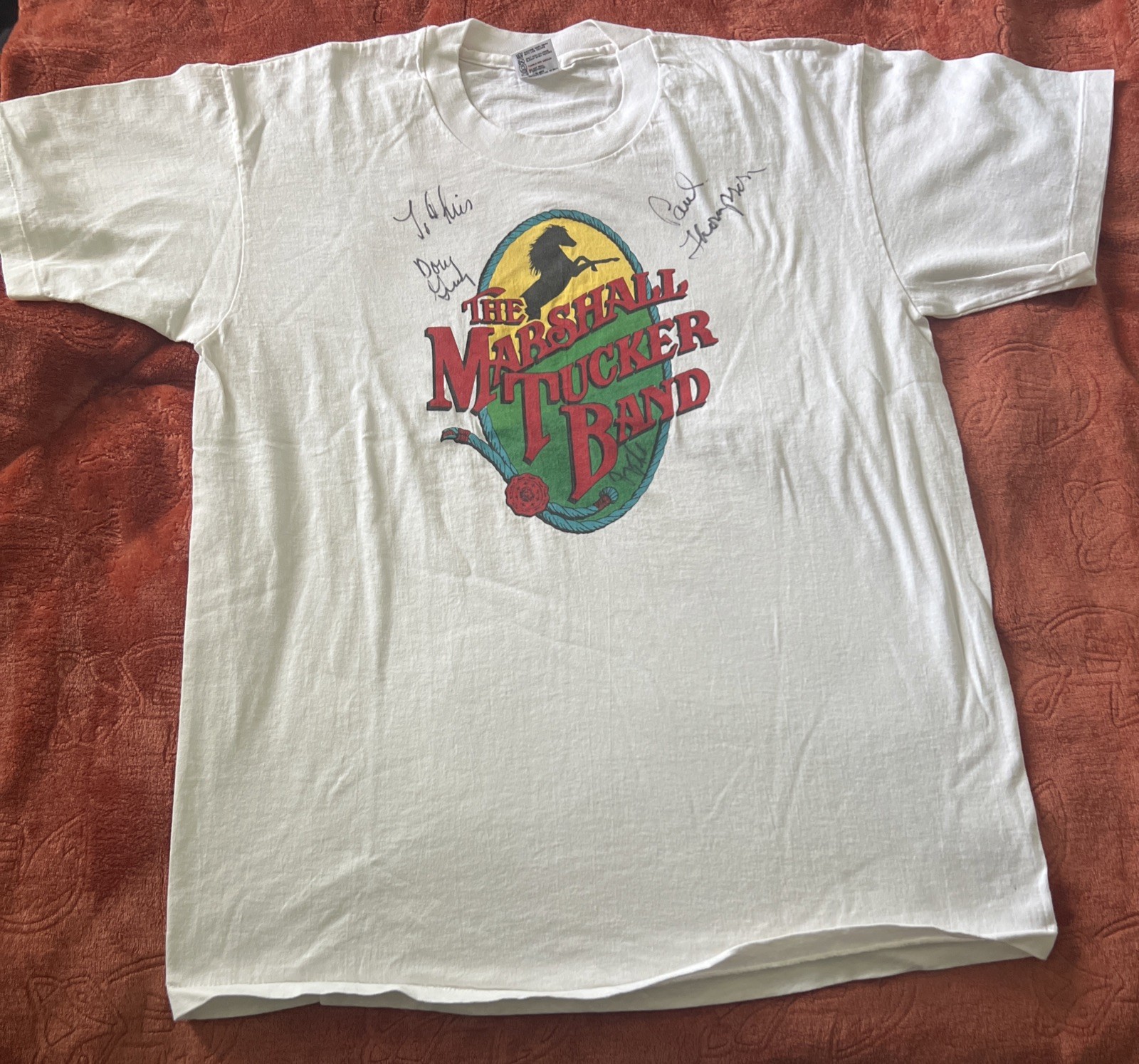 Marshall Tucker Band Autographed Tee shirt Large 1995