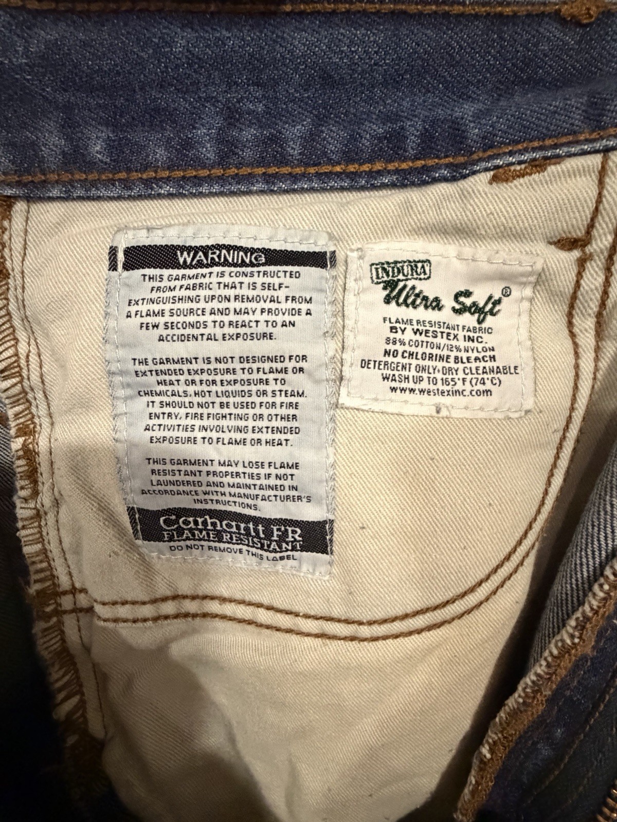 Carhartt FR Men’s Relaxed Fit Straight Flame-Resistant Blue Jeans Made in USA!