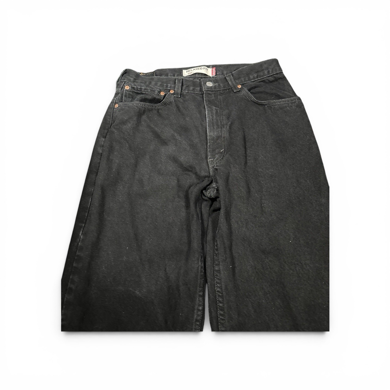 Levi’s 550 Relaxed Fit Jeans Men’s 34×32 Black Denim Straight Leg 100% Cotton