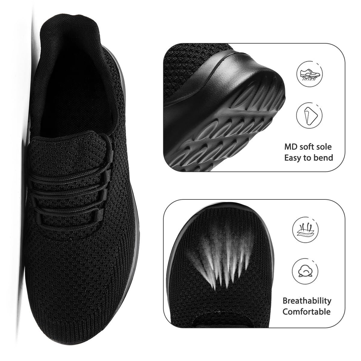 Women Running Shoes Non Slip Gym Workout Shoes Lightweight Breathable Sneaker…