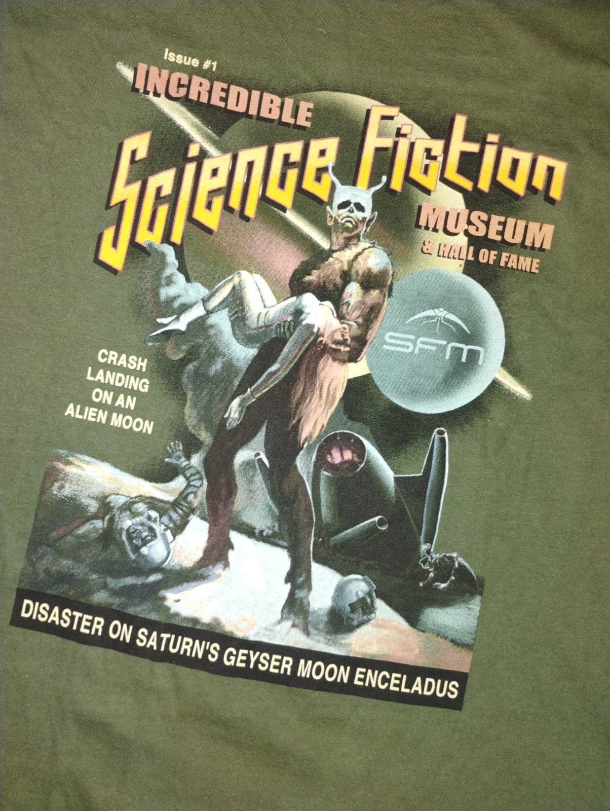 VINTAGE INCREDIBLE SCIENCE FICTION COMIC BOOK SHIRT SZ MEDIUM