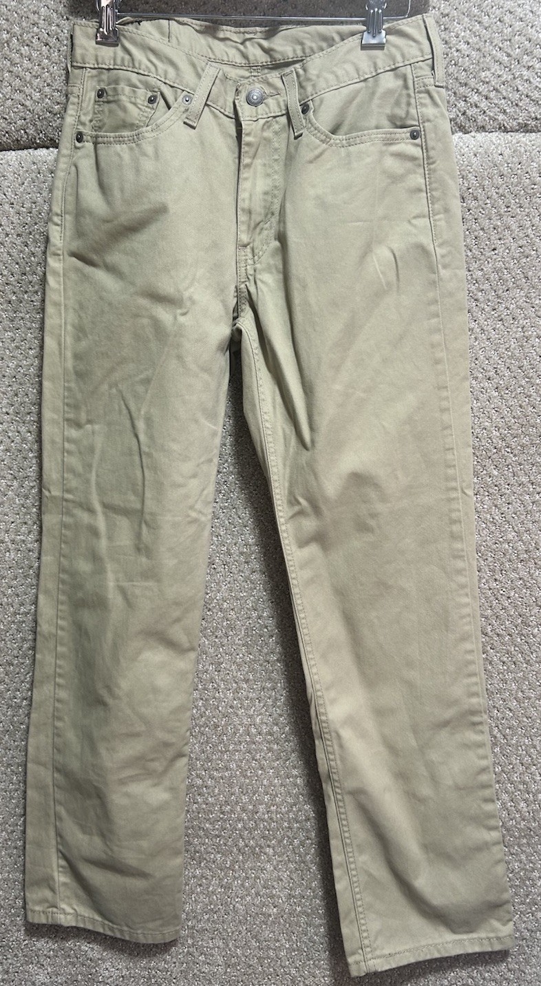 Levi’s Strauss 514 Straight Front Cotton Pants Tan Men’s Size 29×30