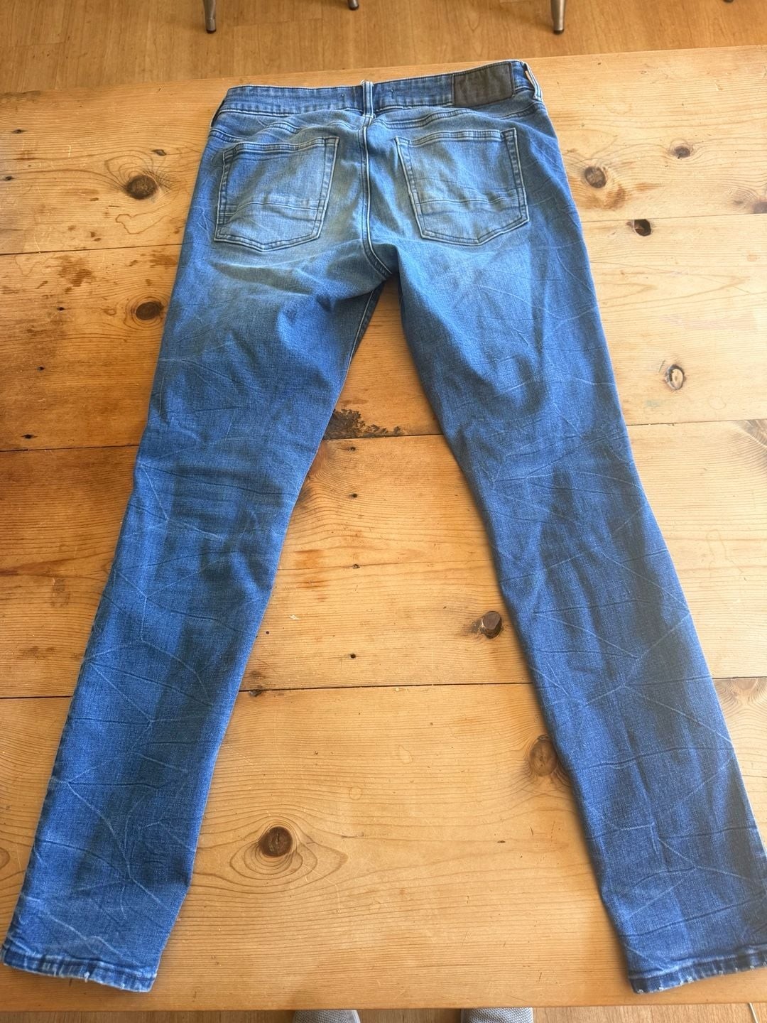PacSun Stacked Skinny Jeans 30×30 Distressed Blue Denim