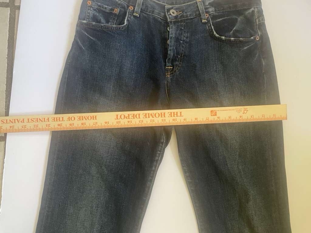 Lucky Brand Men’s Straight Fit Dark Wash Blue Denim Jeans Stretch 5-Pocket