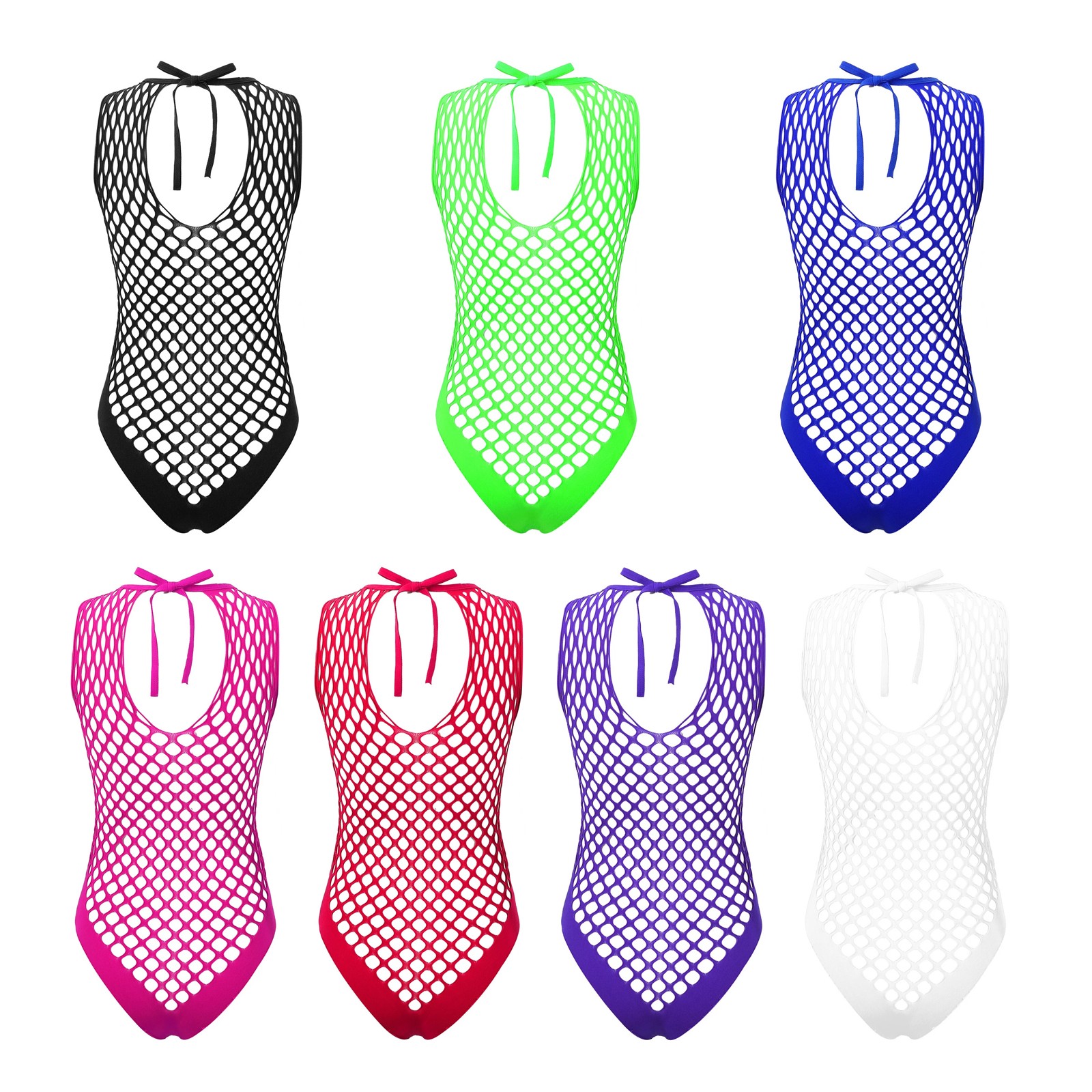 Women Fishnet Netted Body Stockings Bodysuit Nightwear See-through Sexy Lingerie