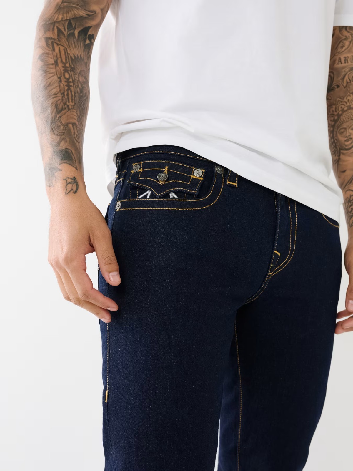 $179 True Religion Mens Ricky Lurex Straight Jean Size 34 – 107523