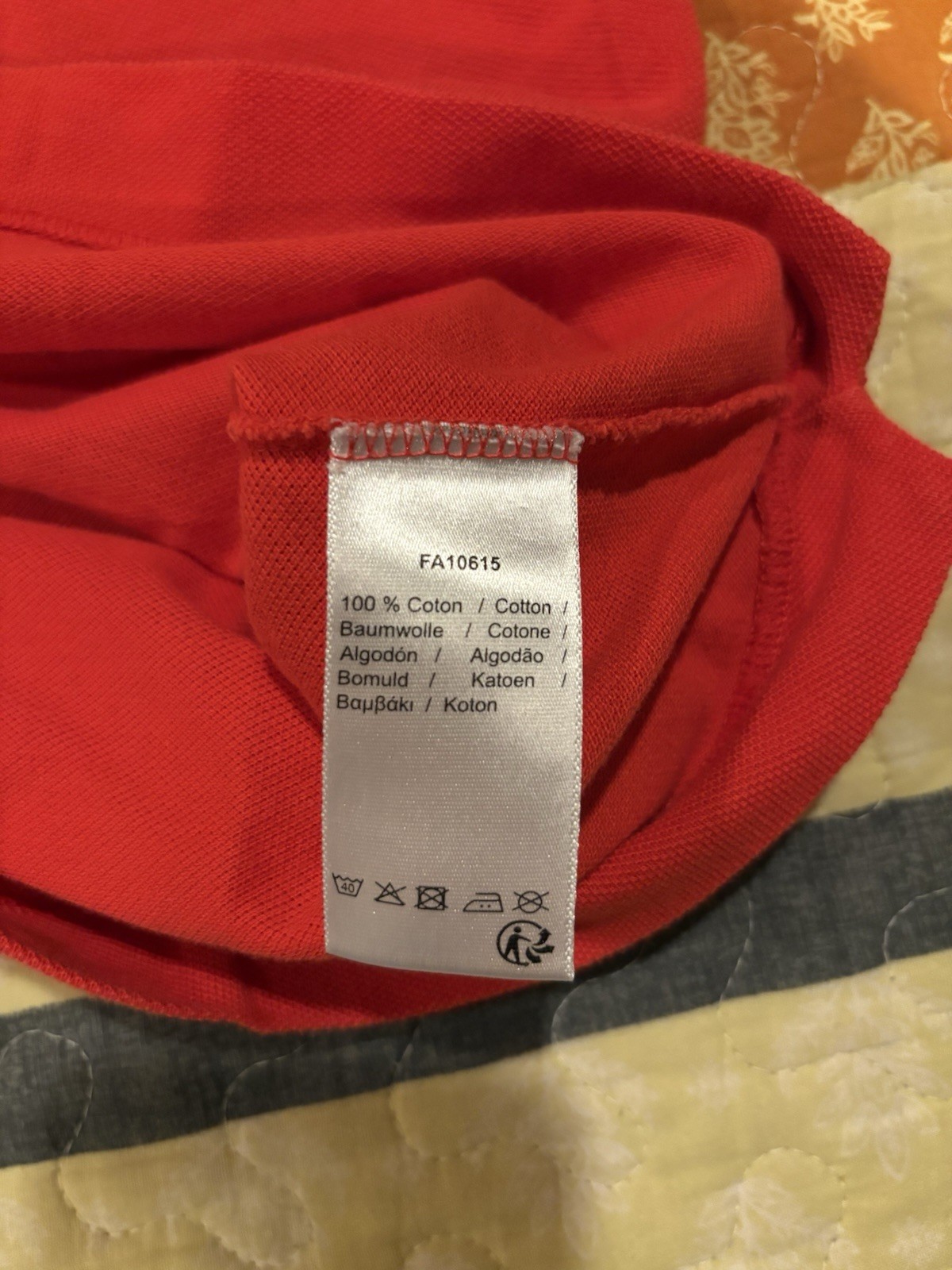 Lacoste Men’s Classic Fit Cotton Polo Shirt Red Short Sleeve Size M Regular