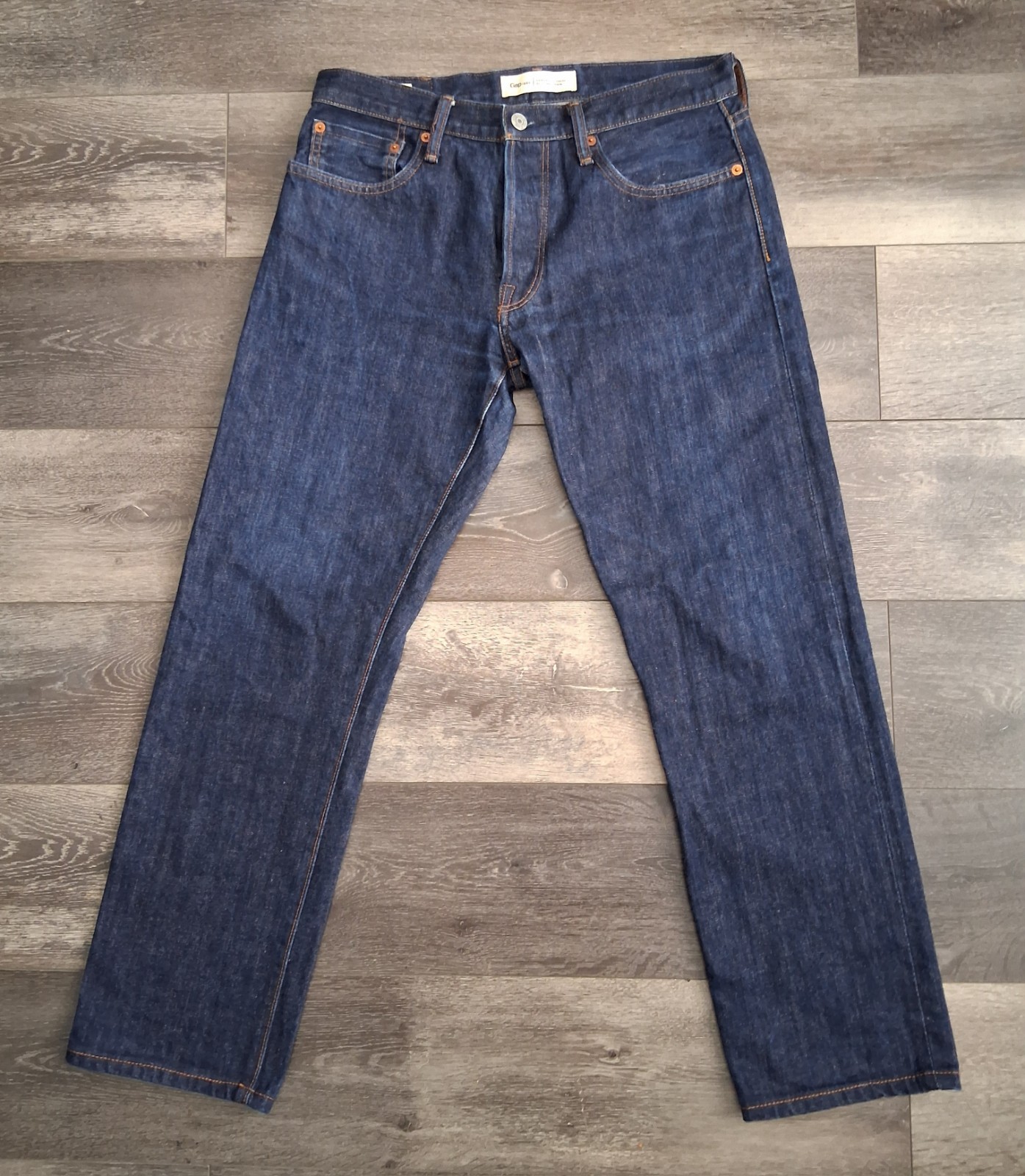 Gap Kaihara Japanese Raw Selvedge Denim Blue Jeans Button Fly Mens Size 31×28