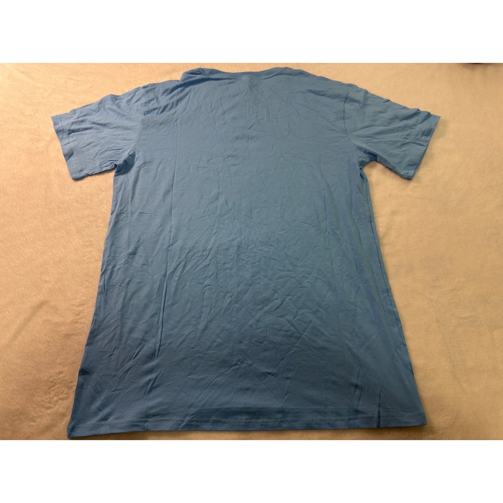 Royal Avalon Mens Bamboo Cotton Blend Crewneck T-Shirt Light Blue Large