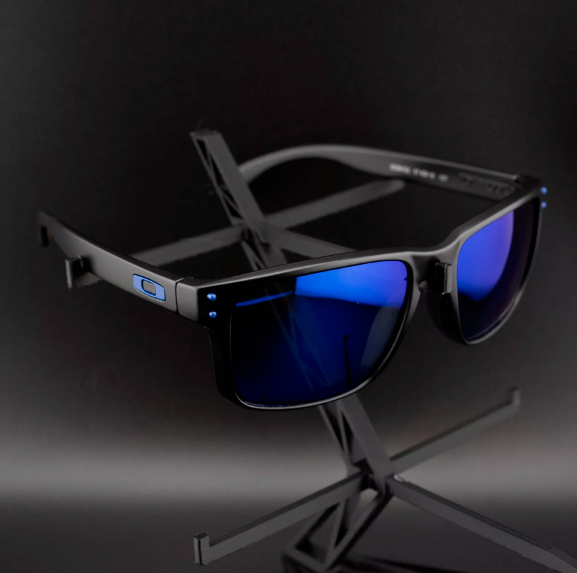 Oakley Holbrook Sunglasses: Matte Black/ Blue Polarized UV400