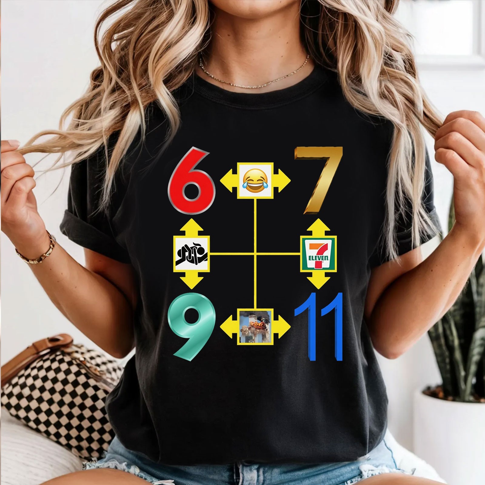 6-7 Shirt, 69 Shirt, 9/11 Shirt, Funny Shirt, 100% cotton short sleeve Shirt