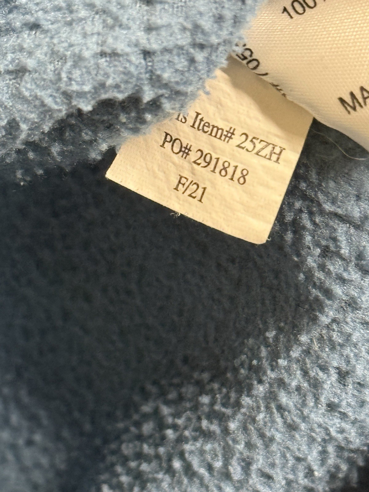 Orvis 1/4 Zip Thermal Base Layer Blue Waffle Knit Fleece Pullover Men’s M KE11