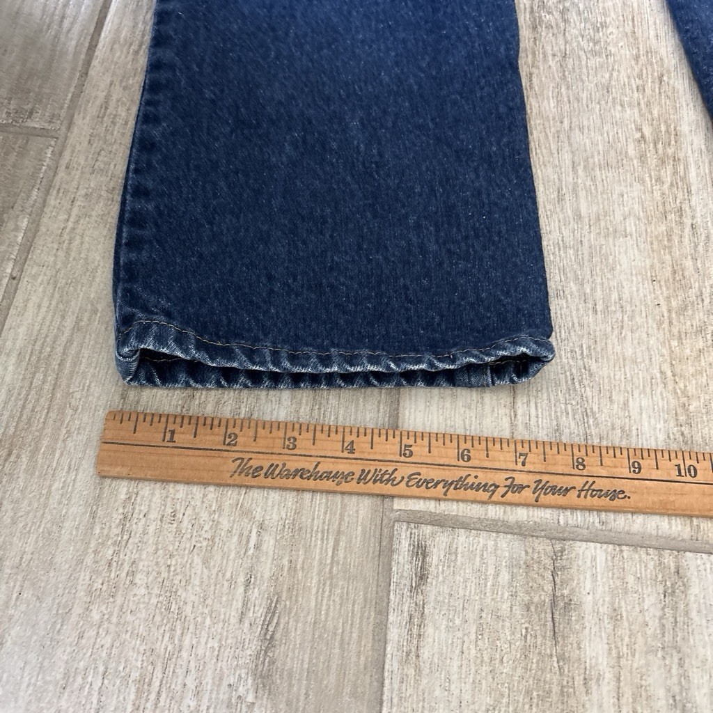 True Vintage 80s Lee Straight Leg Blue Denim Jeans Union Stamp Made in USA 32×31