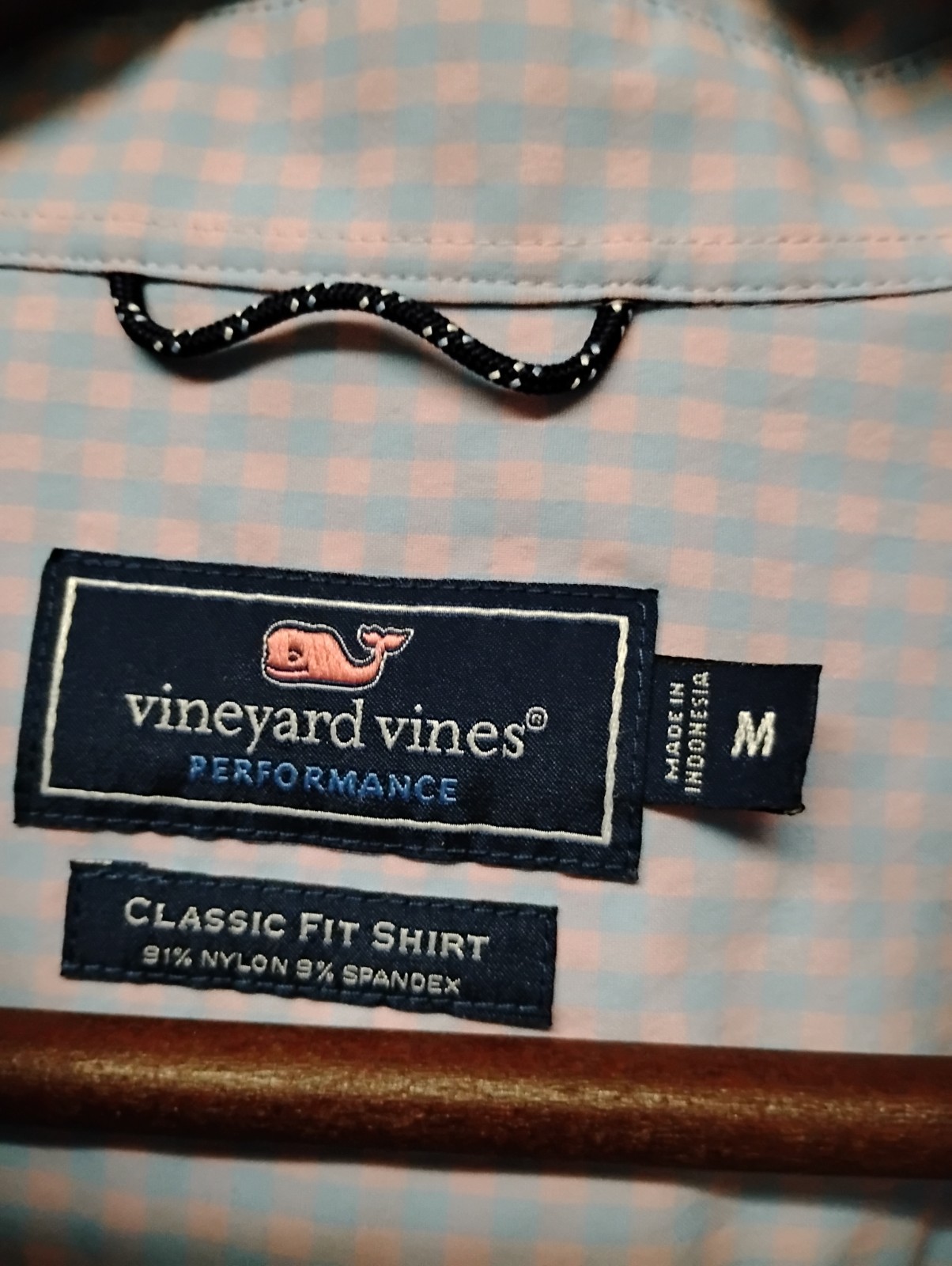 Vineyard Vines Shirt Mens M Purple/Pink And Blue Plaid Check Button Cooper