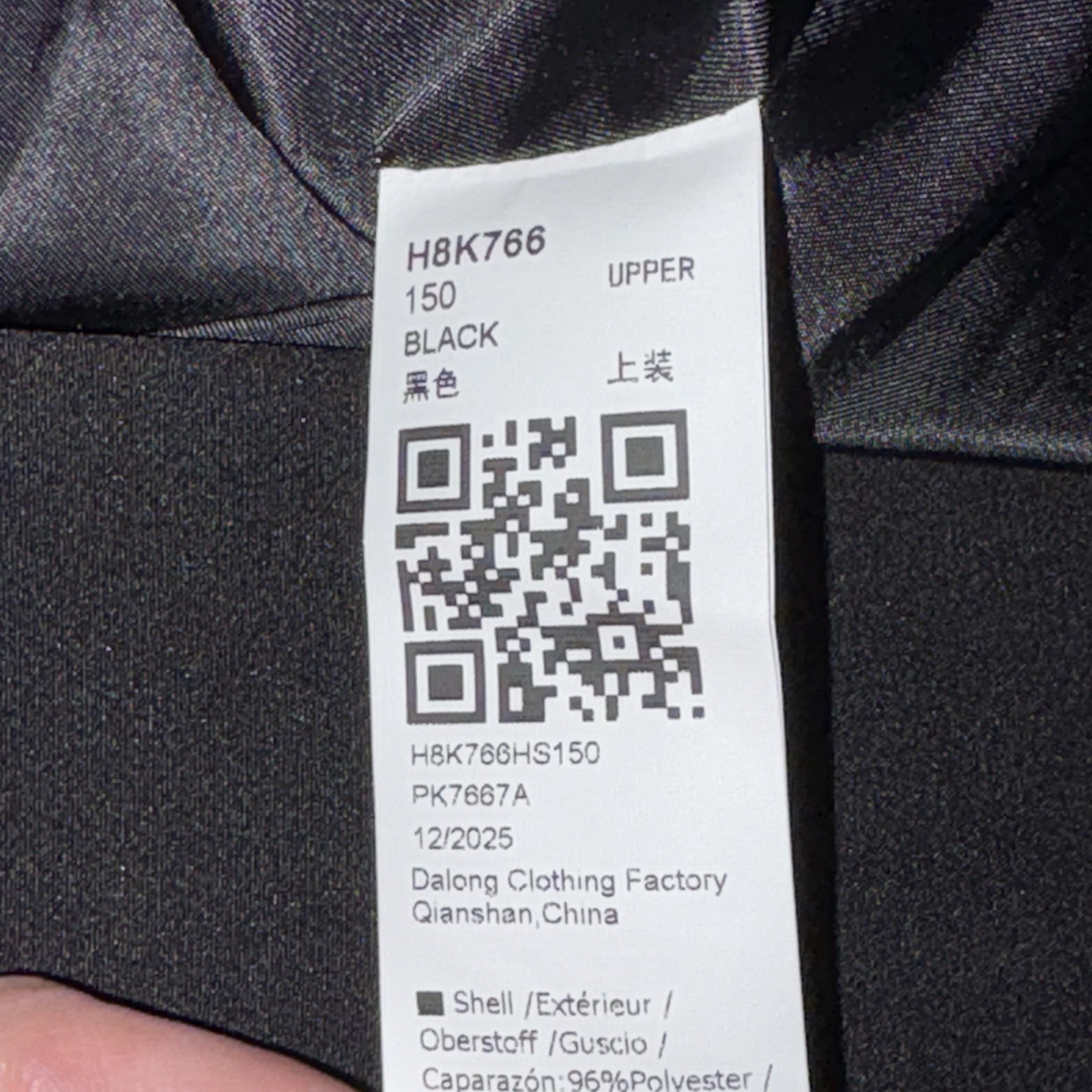 Girls’ Black Blazer Jacket Notch Lapel One-Button Lined Polyester