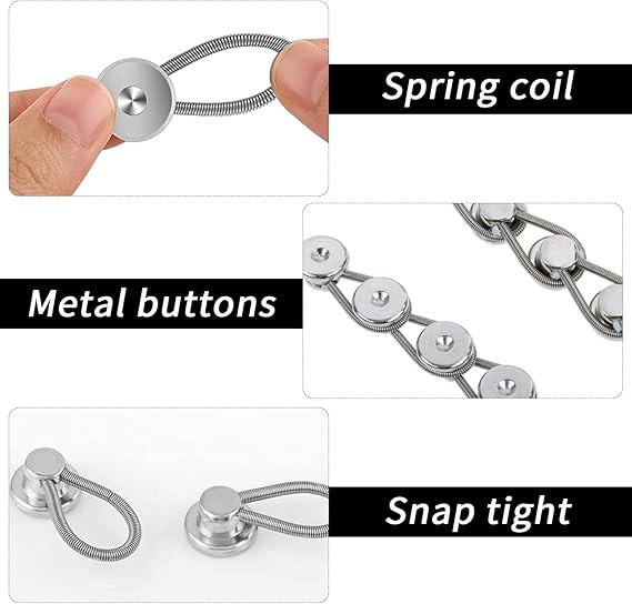 20x Metal Collar Neck Waist Extender Expander Buttons for Men Dress Shirt Pants