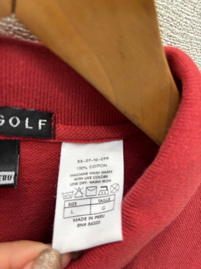 90s Vintage NIKE TOUR Polo Shirt L XL 2XL Terracotta Red Peru Pima Cotton Loose