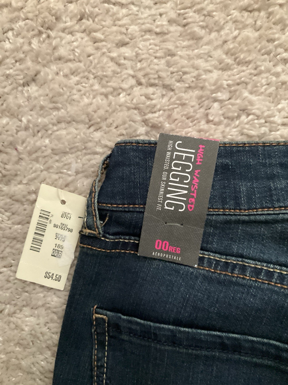 Aéropostale Women’s High Rise Skinny Jegging Jeans Dark Wash Blue Sz 00 Reg