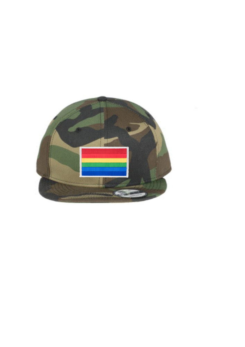 New Era NE400 9Fifty Hat/Cap w Rainbow Stripes Gay Pride LGBT Flag Camo