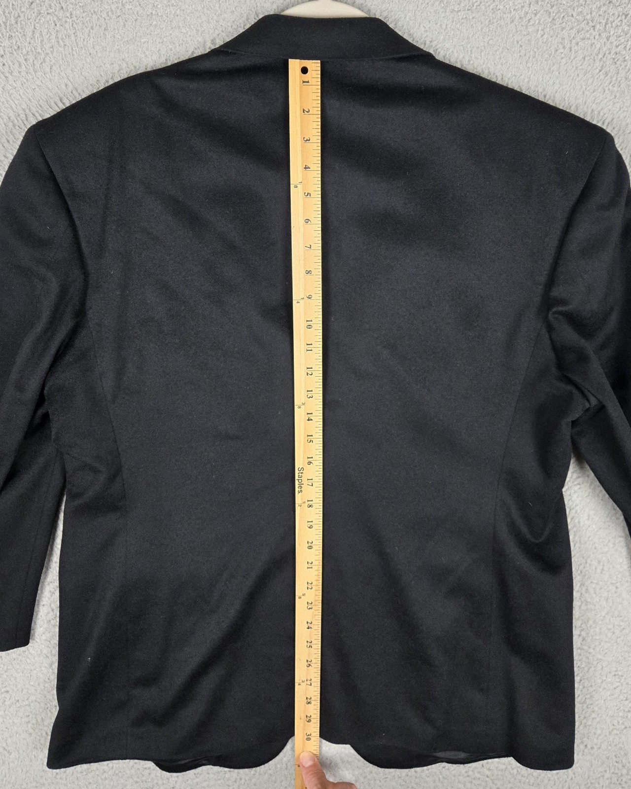 Nordstrom Loro Piana 100% Cashmere Black 3/2 Roll Single Vented Blazer Size 44S