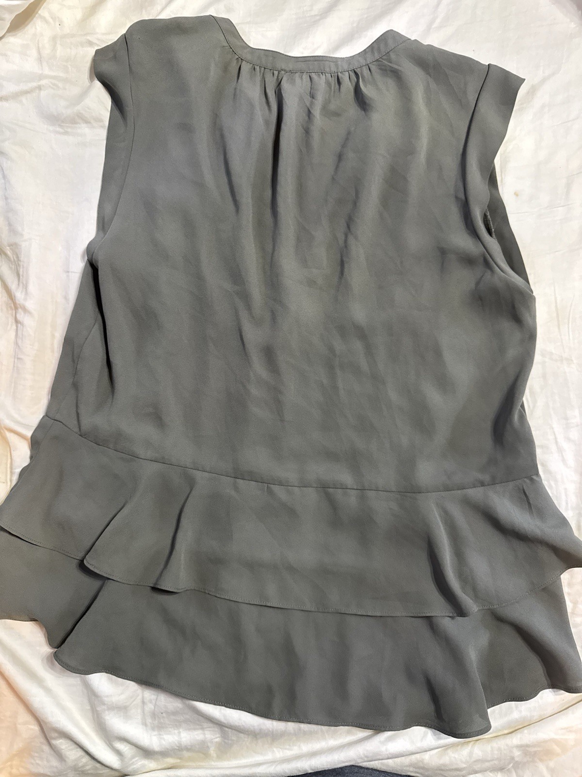 Green Messino Sleeveless Blouse